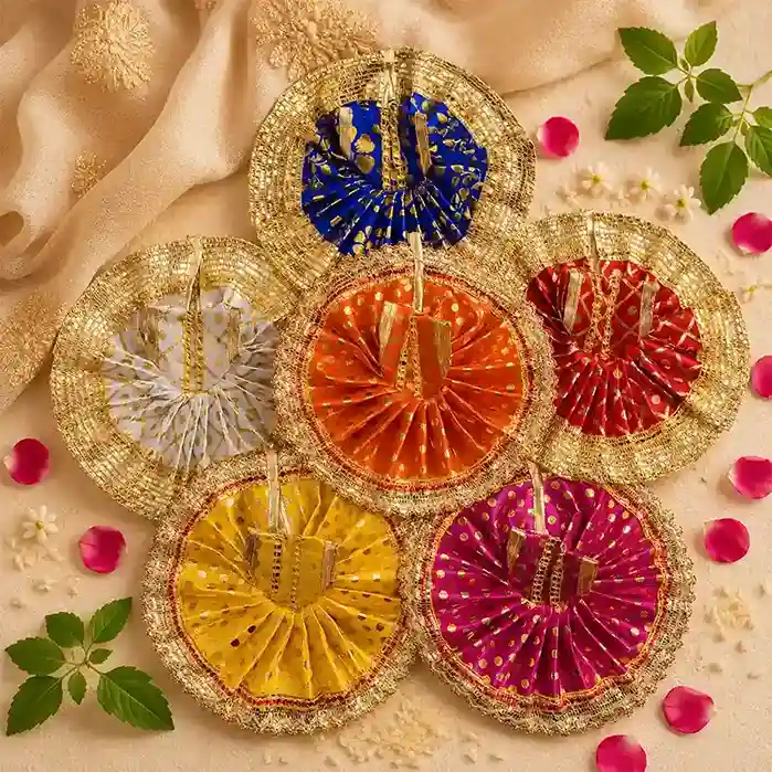 Laddu Gopal Designer Dress | Gopal Traditional Zari Dress | Size- 7.2